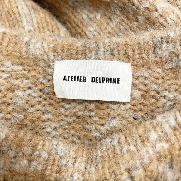 Atelier Delphine Baby Alpaca Melange Balloon Sleeve Sweater in Bambi Size XS/S - Picture 12 of 15